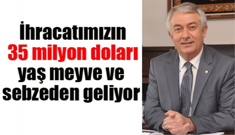 İhracatımızın 35 milyon doları yaş meyve ve sebzeden geliyor 