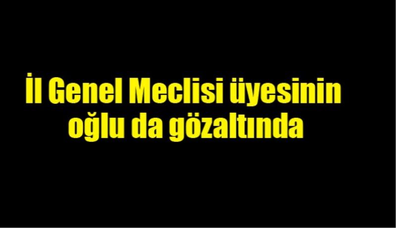 İl Genel Meclisi üyesinin oğlu da gözaltında