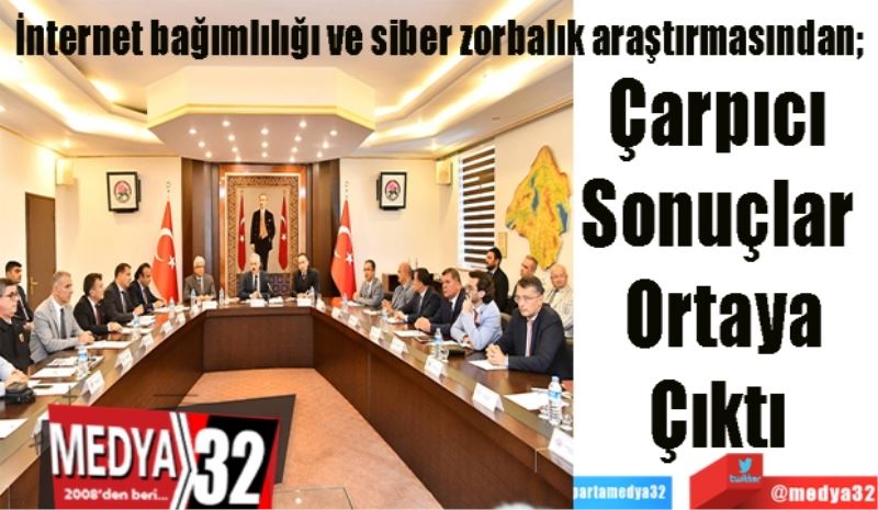 İnternet bağımlılığı ve siber zorbalık araştırmasından;  
Çarpıcı 
Sonuçlar 
Ortaya
Çıktı 
