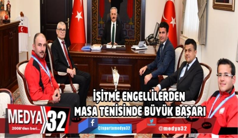 İŞİTME ENGELLİLERDEN MASA TENİSİNDE BÜYÜK BAŞARI