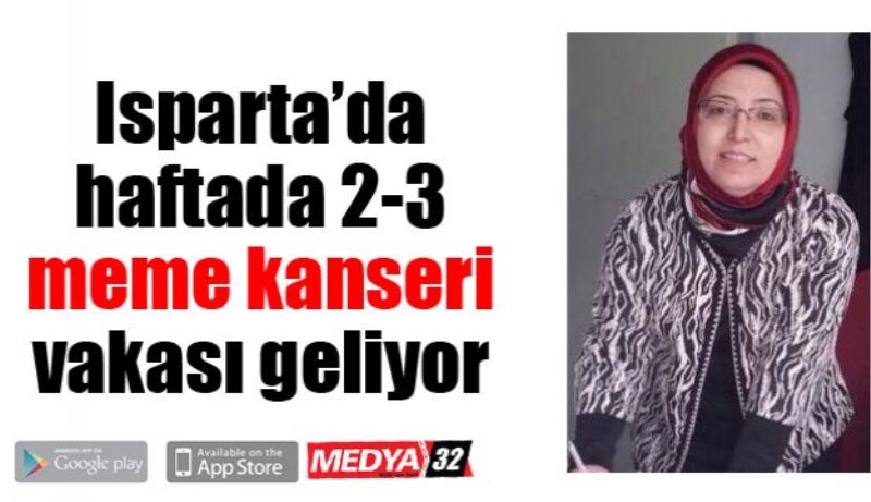 Isparta’da haftada 2-3 meme kanseri vakası geliyor 