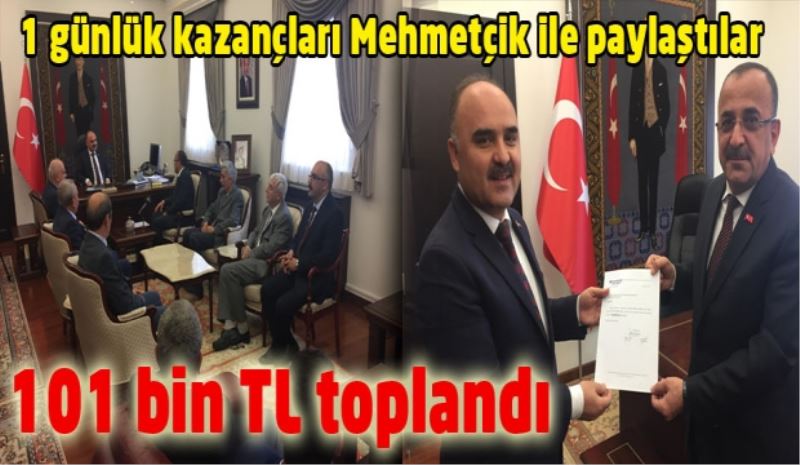 Isparta esnafı Mehmetçik için bir günlük kazançlarıyla 101 bin lira topladı