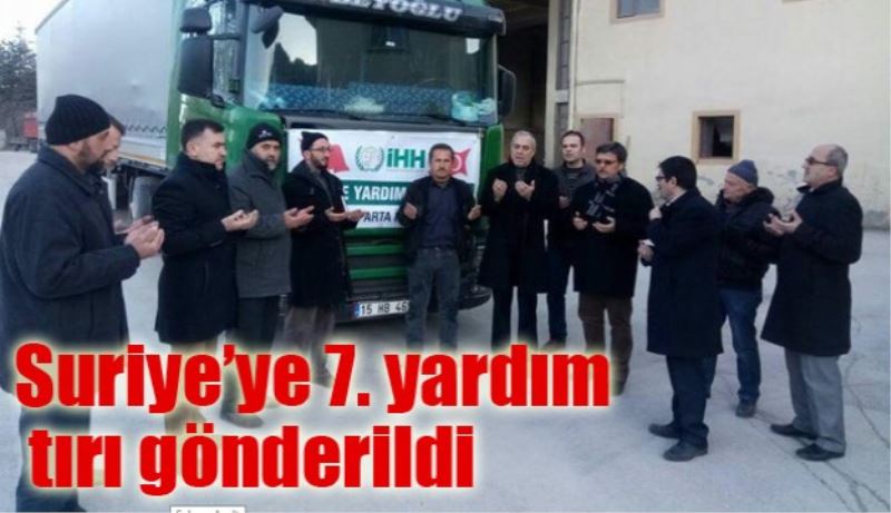 Isparta İHH’dan Halep’e yedinci yardım TIR’ı