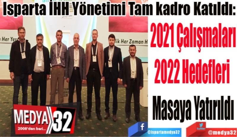 Isparta İHH Yönetimi Tam kadro Katıldı:
2021 Çalışmaları
2022 Hedefleri 
Masaya Yatırıldı 
