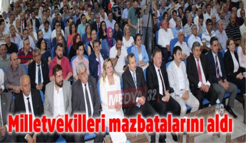 Isparta Milletvekilleri mazbatalarını aldı