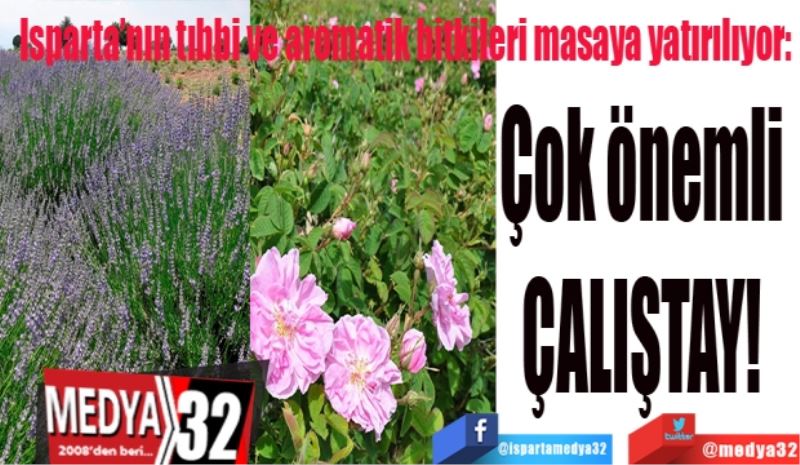 Isparta’nın tıbbi ve aromatik bitkileri masaya yatırılıyor: 
Çok önemli 
ÇALIŞTAY! 
