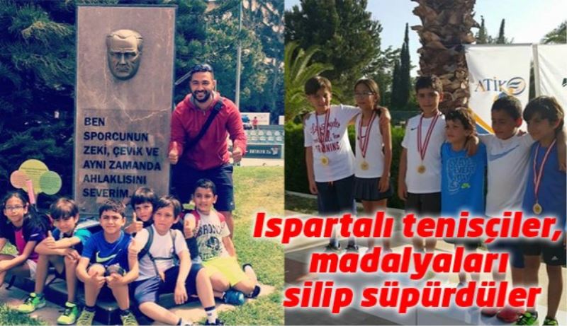 Ispartalı tenisçiler, madalyaları silip süpürdüler