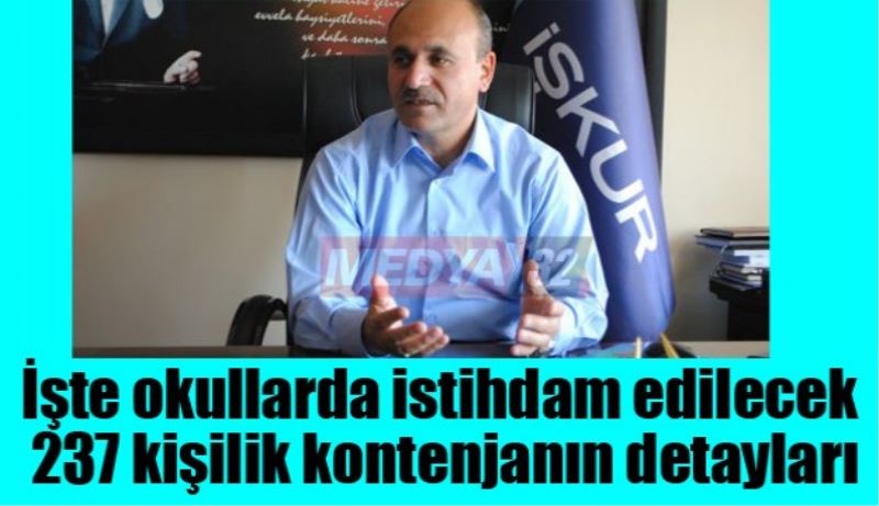 İşte okullarda istihdam edilecek 237 kişilik kontenjanın detayları