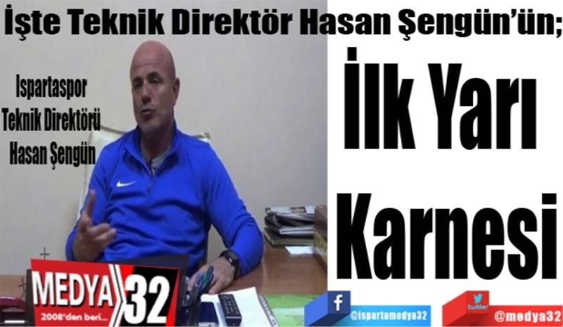 İşte Teknik Direktör Hasan Şengün’ün;
İlk Yarı 
Karnesi 
