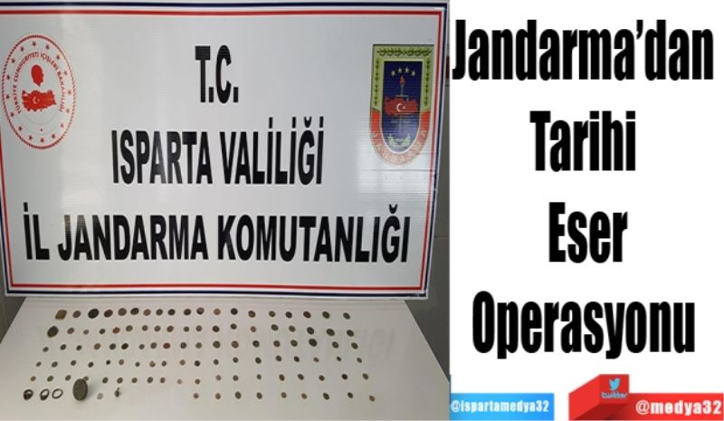 Jandarma’dan 
Tarihi 
 Eser 
Operasyonu 
