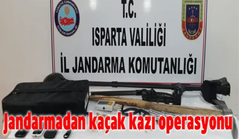 Jandarmadan kaçak kazı operasyonu