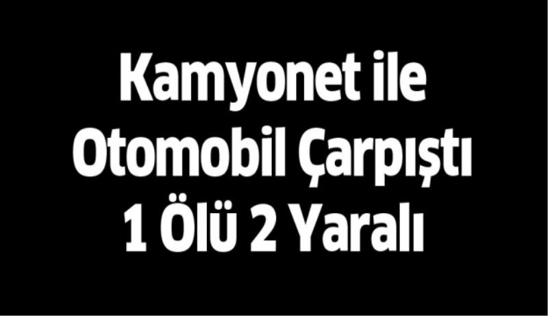Kamyonet ile otomobil çarpıştı 1 ölü 2 yaralı