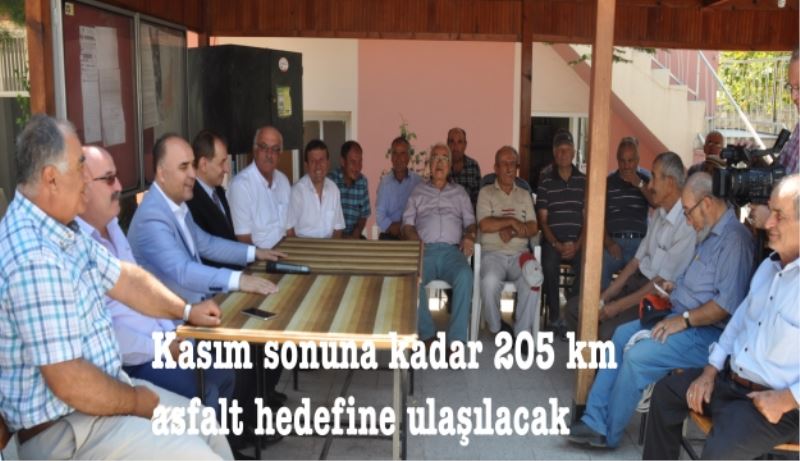 Kasım sonuna kadar 205 km asfalt hedefine ulaşılacak