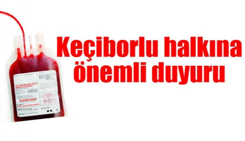 Keçiborlu halkına önemli duyuru
