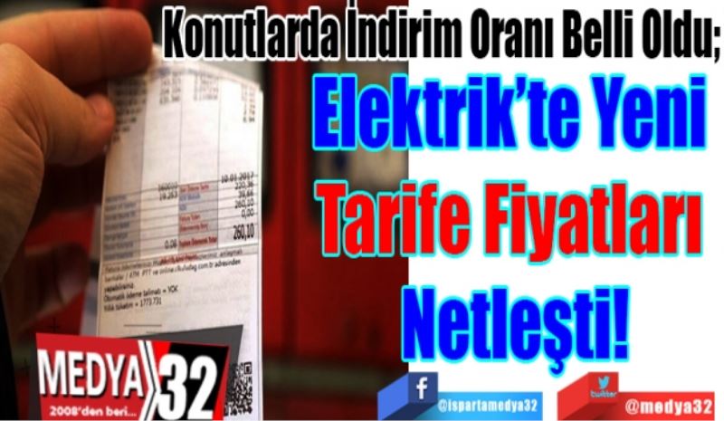 Konutlarda İndirim Oranı Belli Oldu; 
Elektrik’te Yeni 
Tarife Fiyatları 
Netleşti! 
