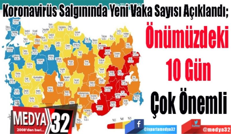 Koronavirüs Salgınında Yeni Vaka Sayısı Açıklandı; 
Önümüzdeki 
10 Gün
Çok Önemli
