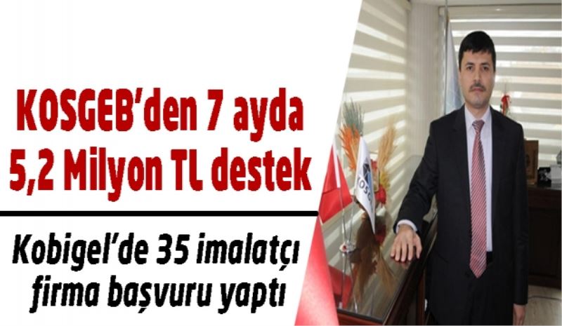 KOSGEB’den 7 ayda 5,2 Milyon TL destek