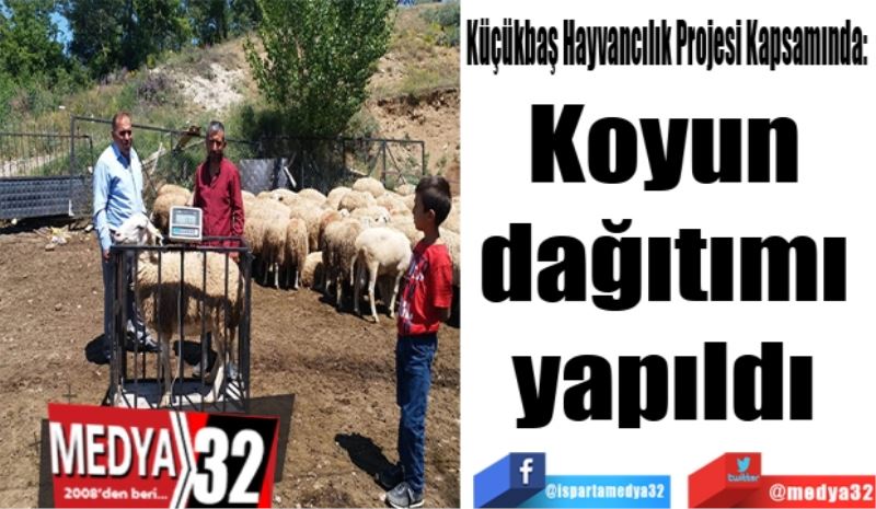 Küçükbaş Hayvancılık Projesi Kapsamında: 
Koyun 
dağıtımı 
yapıldı 
