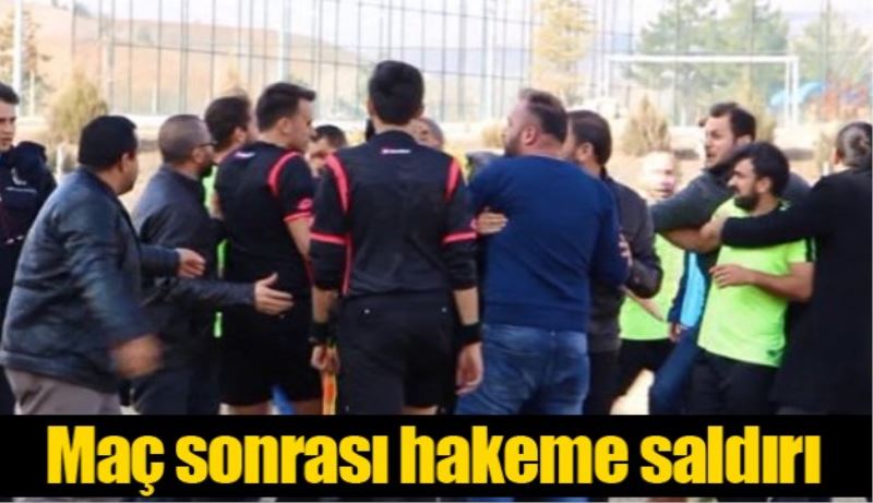 Maç sonrası hakeme saldırı