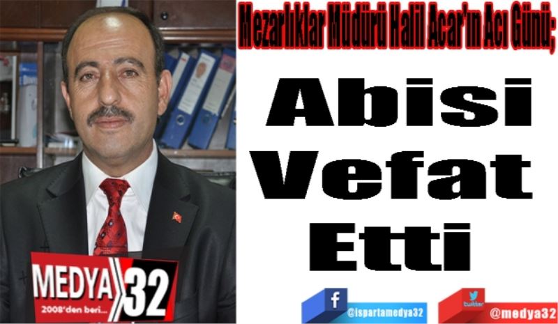 Mezarlıklar Müdürü Halil Acar