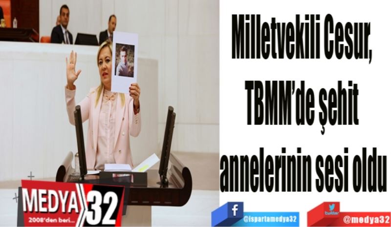 Milletvekili Cesur, 
TBMM’de şehit 
annelerinin sesi oldu
