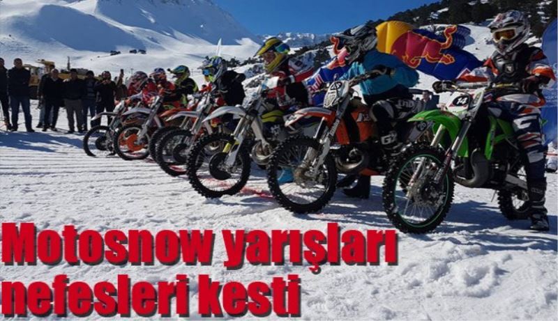 Motosnow yarışları nefesleri kesti