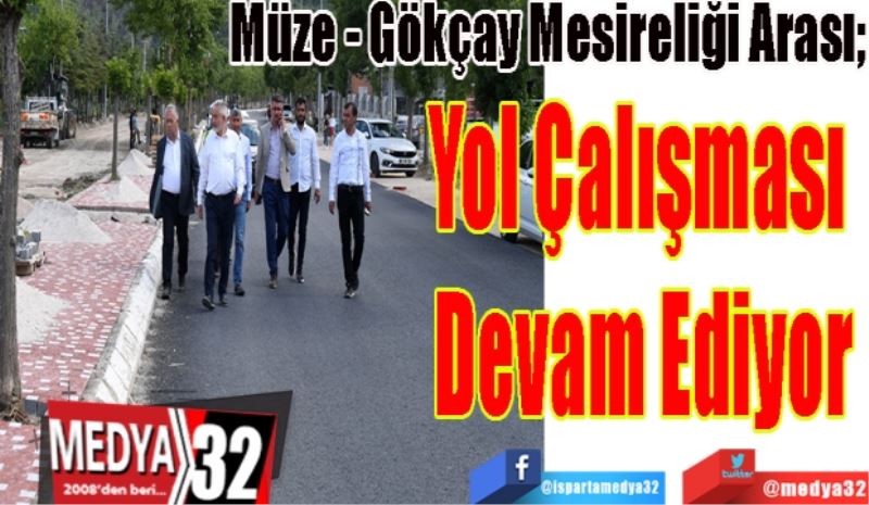 Müze - Gökçay Mesireliği Arası; 
Yol Çalışması 
Devam Ediyor 
