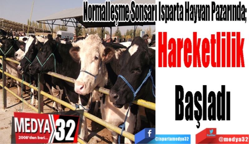 Normalleşme Sonrası Isparta Hayvan Pazarında; 
Hareketlilik 
Başladı
