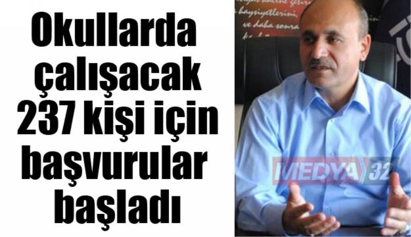 Okullarda çalışacak 237 kişi başvurular yeniden başladı