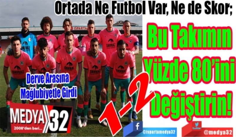 Ortada Ne Futbol Var, Ne de Skor; 
Bu Takımın 
Yüzde 80’ini 
Değiştirin! 
