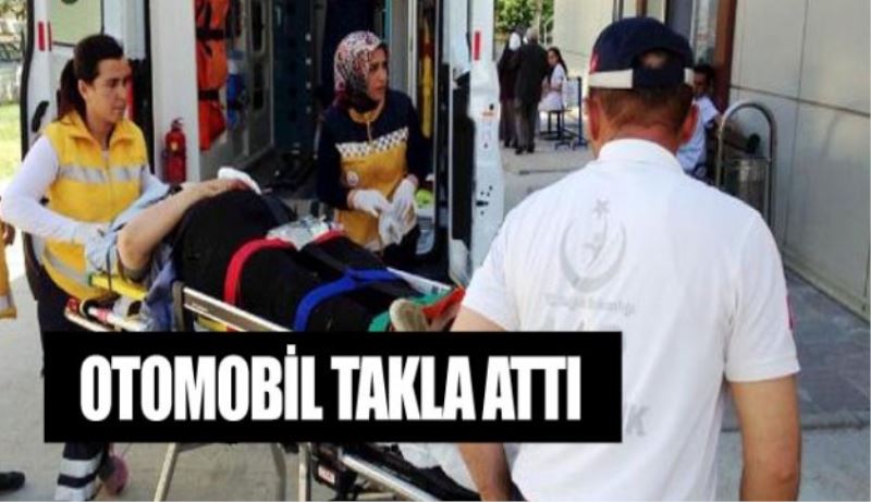 Otomobil şarampole uçtu