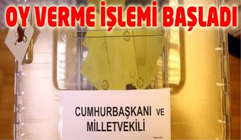 Oy verme işlemi başladı