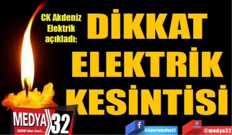 Programlı Elektrik 
kesintisi yapılacak
