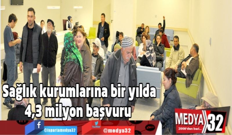 Sağlık kurumlarına bir yılda 4,3 milyon başvuru 