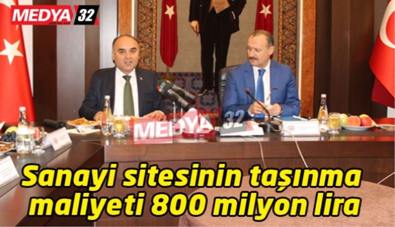Sanayi sitesinin taşınma maliyeti 800 milyon lira