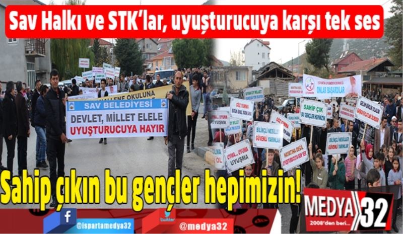 Sav Halkı ve STK’lar, uyuşturucuya karşı tek ses: Sahip çıkın bu gençler hepimizin! 