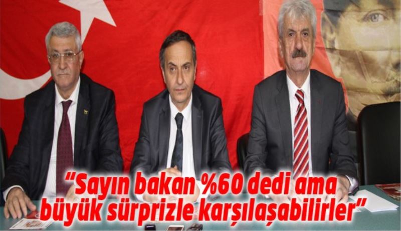 “Sayın bakan %60 dedi ama büyük sürprizle karşılaşabilirler”