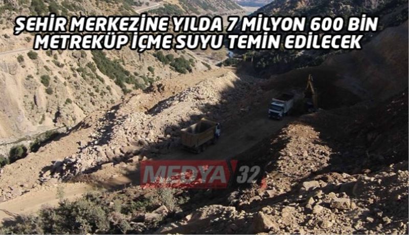 ŞEHİR MERKEZİNE YILDA 7 MİLYON 600 BİN METREKÜP İÇME SUYU TEMİN EDİLECEK