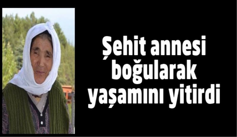 Şehit annesi boğularak yaşamını yitirdi