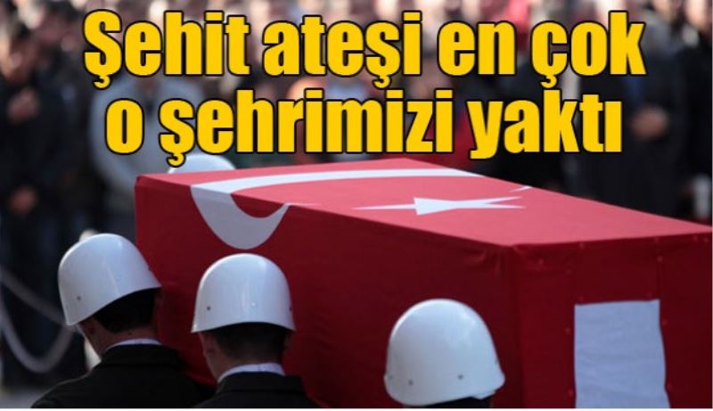 Şehit ateşi en çok o şehrimizi yaktı