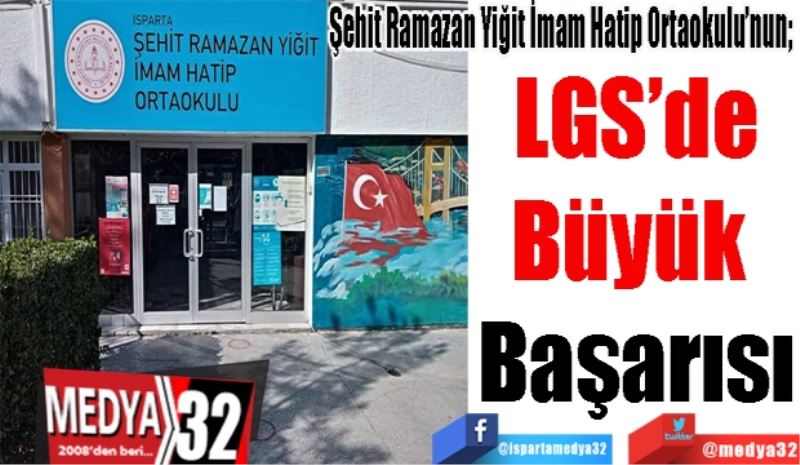 Şehit Ramazan Yiğit İmam Hatip Ortaokulu’nun; 
LGS’de
Büyük 
Başarısı 
