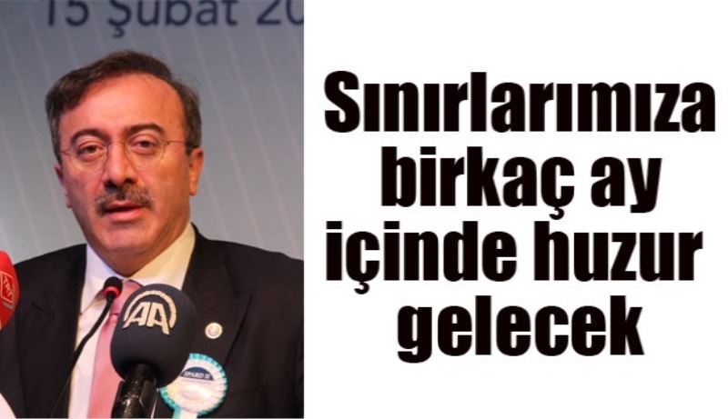 Sınırlarımıza birkaç ay içinde huzur gelecek