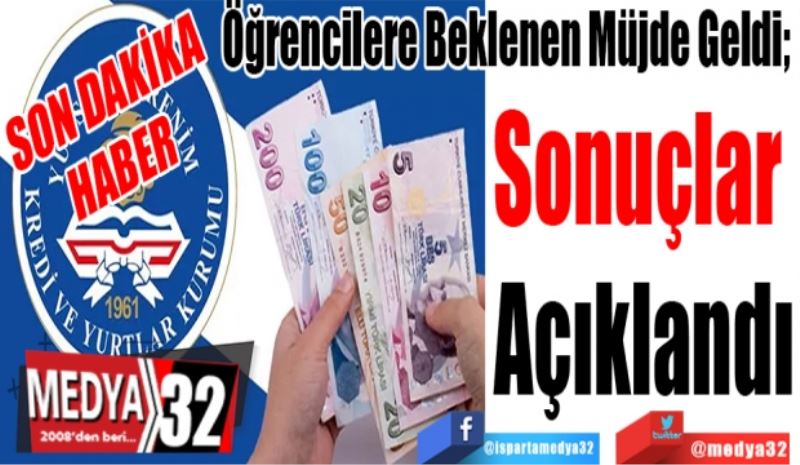 SON DAKİKA
HABER 
Öğrencilere Beklenen Müjde Geldi; 
Sonuçlar 
Açıklandı 
