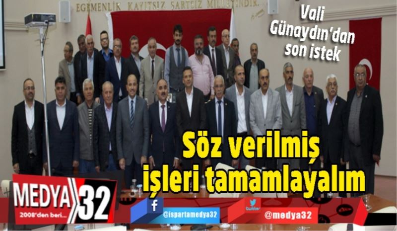 Söz verilmiş işleri tamamlayalım