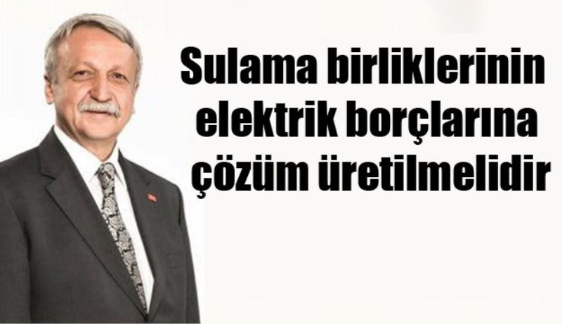 Sulama birliklerinin elektrik borçlarına çözüm üretilmelidir