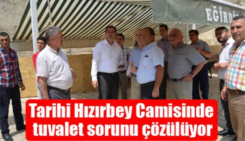 Tarihi Hızırbey Camisinde tuvalet sorunu çözülüyor