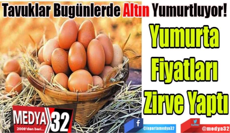 Tavuklar Bugünlerde Altın Yumurtluyor! 
Yumurta 
Fiyatları 
Zirve Yaptı 
