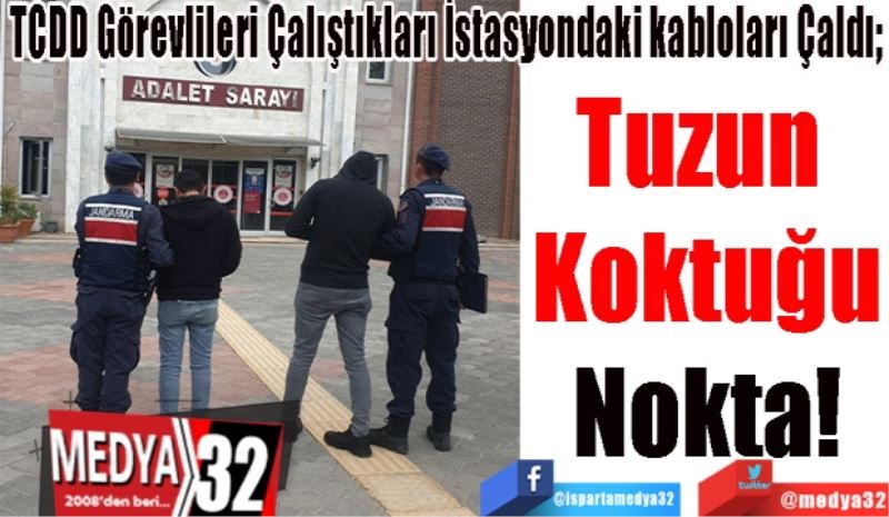 TCDD Görevlileri Çalıştıkları İstasyondaki kabloları Çaldı; 
Tuzun 
Koktuğu
Nokta!
