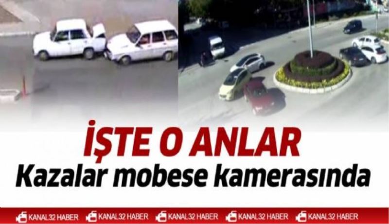 Trafik kazaları böyle görüntülendi