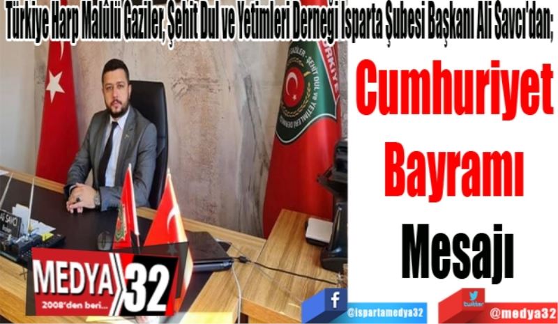 
Türkiye Harp Malûlü Gaziler, Şehit Dul ve Yetimleri Derneği Isparta Şubesi Başkanı Ali Savcı